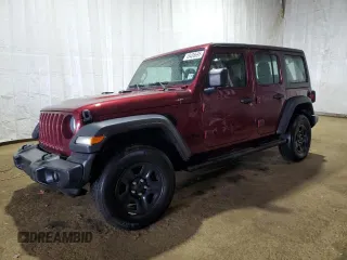 2022 Jeep Wrangler Unlimited Willys Sport with VIN 1C4HJXDN4NW132035, listed as a Copart auction lot 49408695 with 33,245 mi miles and Salvage Title. Bid and sale history available at DreamBid. Image 1.