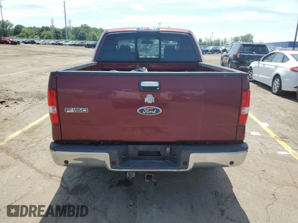 2005 Ford F-150 XLT with VIN 1FTPW12505FB22051, listed as a Copart auction lot 84535874 with 143,574 mi miles and Clean Title. Bid and sale history available at carsss.com. Image 6.