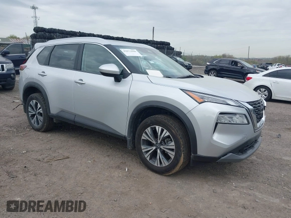 2023 Nissan Rogue SV with VIN 5N1BT3BB5PC798144, listed as a IAAI auction lot 42073608 with 23,706 mi miles. Bid and sale history available at carsss.com. Image 1.