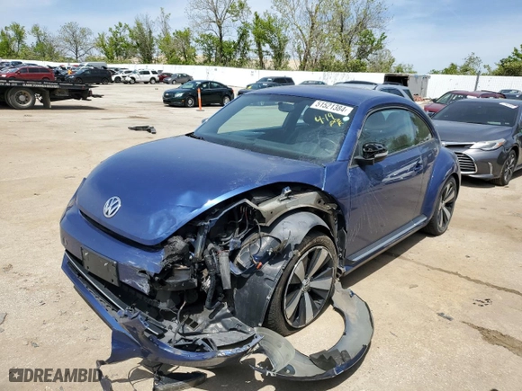 2012 Volkswagen Beetle 2.0T Turbo w/Sun/Sound PZEV with VIN 3VWVA7AT1CM606040, listed as a Copart auction lot 51521384 with 167,108 mi miles and Salvage Title. Bid and sale history available at carsss.com. Image 1.