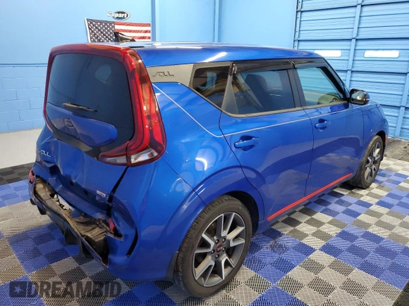 2021 Kia Soul Turbo with VIN KNDJ53AF0M7741062, listed as a Copart auction lot 53095145 with 58,367 mi miles and Clean Title. Bid and sale history available at DreamBid. Image 3.