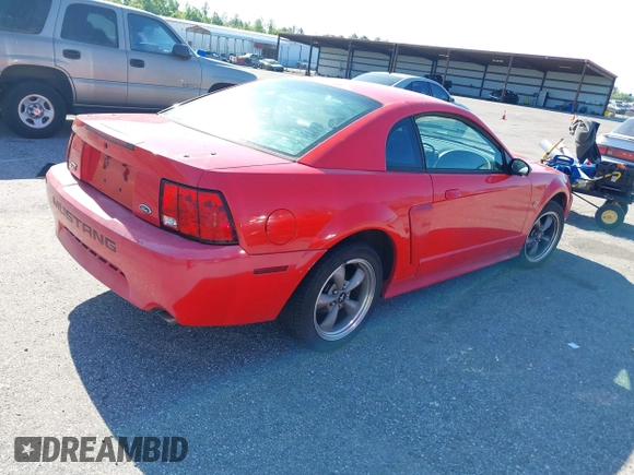 2002 Ford Mustang GT Deluxe with VIN 1FAFP42X42F103211, listed as a IAAI auction lot 42015683 with 210,545 mi miles. Bid and sale history available at carsss.com. Image 4.