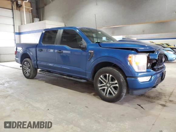 2022 Ford F-150 XL with VIN 1FTEW1EP4NFB79809, listed as a Copart auction lot 49792665 with 83,955 mi miles and Salvage Title. Bid and sale history available at carsss.com. Image 4.