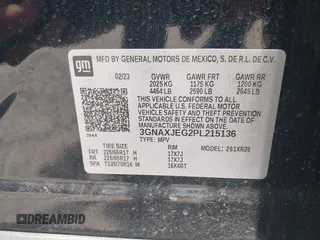 2023 Chevrolet Equinox LT with VIN 3GNAXJEG2PL215136, listed as a IAAI auction lot 42410962 with 61,490 mi miles and . Bid and sale history available at DreamBid. Image 9.