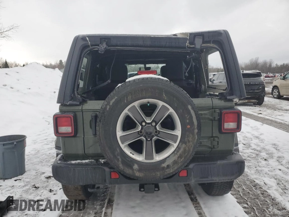 2021 Jeep Wrangler Unlimited Sahara with VIN 1C4HJXEG2MW823594, listed as a Copart auction lot 50330355 with 112,649 mi miles and Clean title. Bid and sale history available at DreamBid. Image 6.