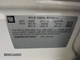 2013 Cadillac CTS Luxury with VIN 1G6DF5E51D0165324, listed as a IAAI auction lot 42099692 with 163,758 mi miles and . Bid and sale history available at DreamBid. Image 9.