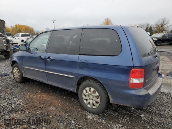 2004 Kia Sedona LX with VIN KNDUP131946505075, listed as a Copart auction lot 81686734 with 108,111 mi miles and Salvage Title. Bid and sale history available at carsss.com. Image 2.