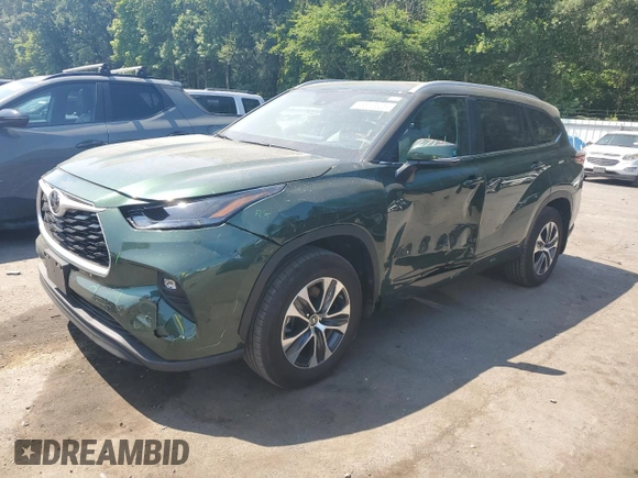 2024 Toyota Highlander LE with VIN 5TDKDRBH5RS539941, listed as a Copart auction lot 66312625 with 19,189 mi miles and Salvage title. Bid and sale history available at DreamBid. Image 1.