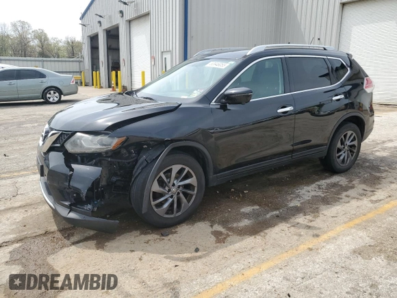 2016 Nissan Rogue S with VIN 5N1AT2MV7GC816401, listed as a Copart auction lot 53946055 with 154,160 mi miles and Salvage Title. Bid and sale history available at DreamBid. Image 1.