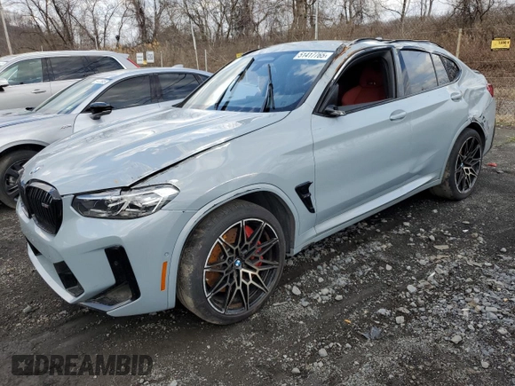 2023 BMW X4 M with VIN 5YM23EC00P9S11365, listed as a Copart auction lot 51417765 with 15,151 mi miles and Non Repairable. Bid and sale history available at carsss.com. Image 1.