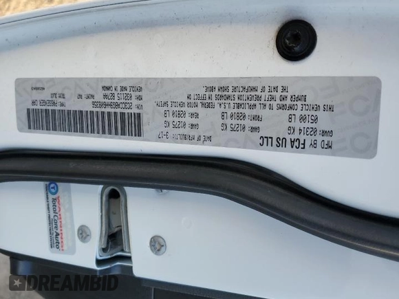 2017 Chrysler 300 S with VIN 2C3CCABG9HH608356, listed as a Copart auction lot 74047514 with 104,711 mi miles and Salvage Title. Bid and sale history available at DreamBid. Image 13.