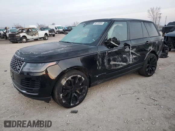 2019 Land Rover Range Rover HSE with VIN SALGS2SV7KA541100, listed as a Copart auction lot 86138804 with Not provided miles and Salvage title. Bid and sale history available at DreamBid. Image 1.