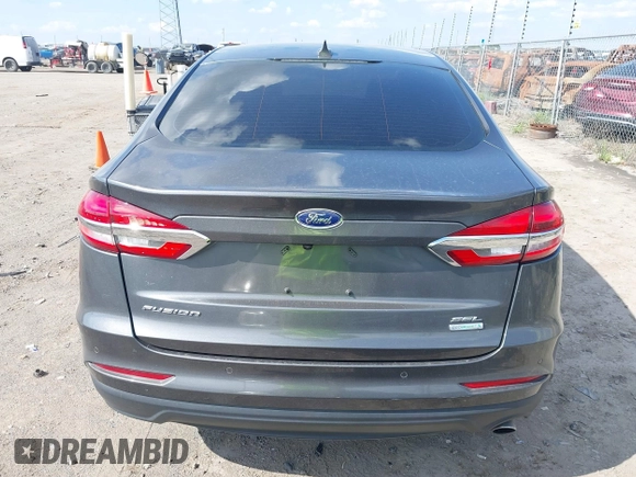 2019 Ford Fusion SEL with VIN 3FA6P0CD7KR159644, listed as a IAAI auction lot 40280287 with 57,329 mi miles. Bid and sale history available at carsss.com. Image 16.