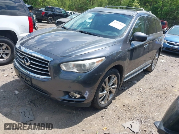 2013 Infiniti JX35 with VIN 5N1AL0MM9DC350915, listed as a IAAI auction lot 42076964 with 162,617 mi miles. Bid and sale history available at carsss.com. Image 16.