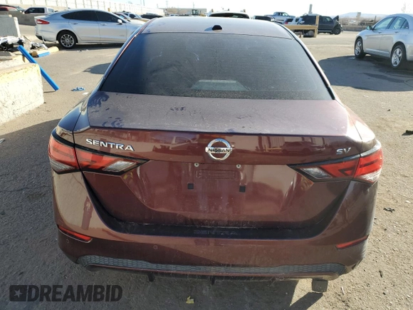 2020 Nissan Sentra SV with VIN 3N1AB8CV3LY278876, listed as a Copart auction lot 45994655 with 74,645 mi miles and Salvage Title. Bid and sale history available at carsss.com. Image 6.