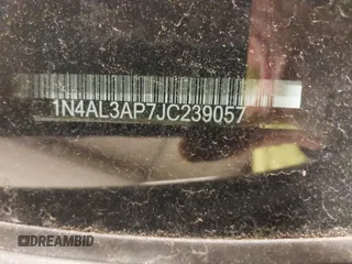 2018 Nissan Altima SR with VIN 1N4AL3AP7JC239057, listed as a IAAI auction lot 41817778 with 93,076 mi miles and . Bid and sale history available at carsss.com. Image 9.