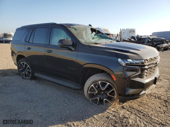 2024 Chevrolet Tahoe RST with VIN 1GNSKRKD5RR260708, listed as a Copart auction lot 74101214 with 5,609 mi miles and Salvage Title. Bid and sale history available at carsss.com. Image 4.