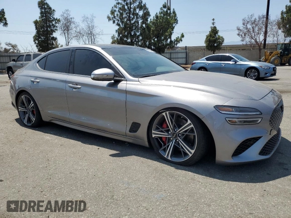 2024 Genesis G70 2.5T with VIN KMTG34SC7RU139599, listed as a Copart auction lot 62535435 with 9,416 mi miles and Salvage title. Bid and sale history available at DreamBid. Image 4.