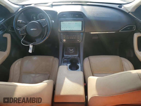 2017 Jaguar F-Pace 35t Prestige with VIN SADCK2BV6HA092480, listed as a Copart auction lot 53429615 with 54,285 mi miles and Salvage Title. Bid and sale history available at DreamBid. Image 8.