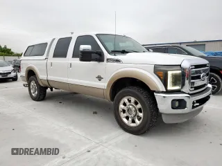 2011 Ford F-250 XL with VIN 1FT7W2BT3BEC24594, listed as a Copart auction lot 59517695 with 289,337 mi miles and Salvage title. Bid and sale history available at DreamBid. Image 4.