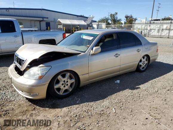 2004 Lexus LS 430 with VIN JTHBN36FX40145882, listed as a Copart auction lot 47638905 with 161,238 mi miles and Salvage Title. Bid and sale history available at DreamBid. Image 1.