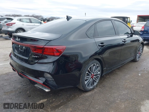 2023 Kia Forte GT with VIN 3KPF44AC1PE677400, listed as a IAAI auction lot 41487334 with 15,423 mi miles and . Bid and sale history available at carsss.com. Image 4.
