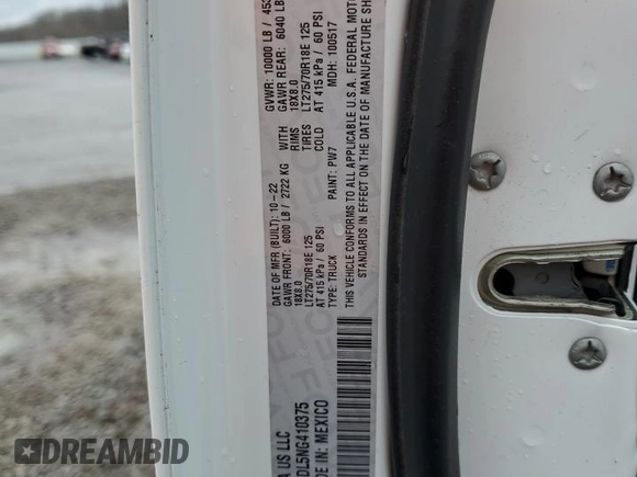2022 Ram 2500 Big Horn with VIN 3C6UR5DL5NG410375, listed as a Copart auction lot 52580485 with 0 mi miles and Salvage Title. Bid and sale history available at carsss.com. Image 12.