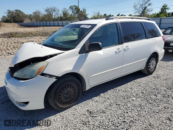 2005 Toyota Sienna CE with VIN 5TDZA23CX5S296459, listed as a Copart auction lot 81801094 with 206,953 mi miles and Salvage Title. Bid and sale history available at carsss.com. Image 1.