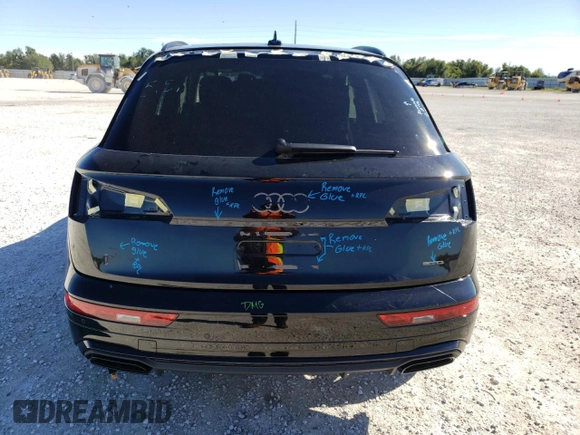 2023 Audi Q5 S line Prestige with VIN WA1FAAFY7P2001746, listed as a Copart auction lot 72766942 with 1,262 mi miles. Bid and sale history available at carsss.com. Image 6.
