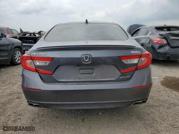 2020 Honda Accord Sedan Sport with VIN 1HGCV1F35LA104697, listed as a Copart auction lot 53745275 with 72,567 mi miles and Salvage Title. Bid and sale history available at carsss.com. Image 6.
