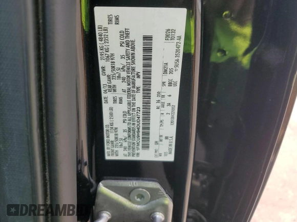 2013 Ford Escape SEL z VIN 1FMCU9H94DUD47723, wystawiony jako Copart lot #59765595 z przebiegiem 129 551 mil mil oraz Szkoda całkowita • Salvage title. Historia ofert i sprzedaży dostępna na DreamBid. Obrazek 13.