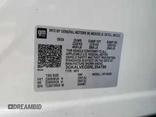 2024 GMC Terrain SLT with VIN 3GKALVEG6RL354799, listed as a Copart auction lot 56865005 with 12,837 mi miles and Salvage title. Bid and sale history available at DreamBid. Image 13.