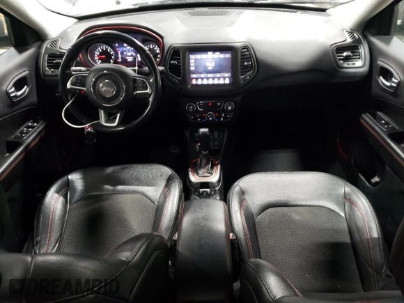 2020 Jeep Compass Trailhawk with VIN 3C4NJDDB0LT215553, listed as a Copart auction lot 45045165 with 90,702 mi miles and Salvage Title. Bid and sale history available at carsss.com. Image 8.