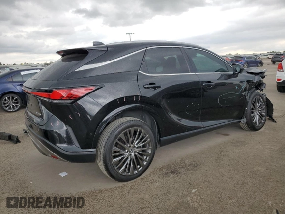 2023 Lexus RX with VIN 2T2BAMBA0PC004838, listed as a Copart auction lot 70734044 with 11,243 mi miles and Salvage Title. Bid and sale history available at carsss.com. Image 3.