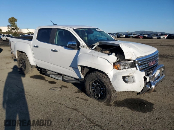 2018 GMC Canyon 4WD SLT z VIN 1GTG6DEN3J1143092, wystawiony jako Copart lot #46322305 z przebiegiem 64 599 mil mil oraz Szkoda całkowita • Salvage title. Historia ofert i sprzedaży dostępna na DreamBid. Obrazek 4.