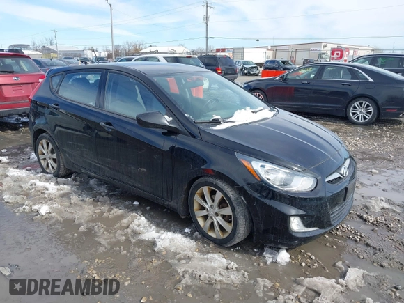2012 Hyundai Accent SE with VIN KMHCU5AE6CU039158, listed as a IAAI auction lot 41721743 with 178,208 mi miles. Bid and sale history available at carsss.com. Image 1.