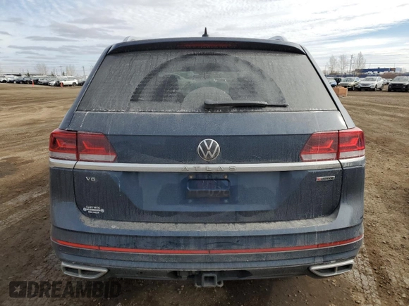 2022 Volkswagen Atlas SEL Premium R-Line with VIN 1V2FR2CA0NC559939, listed as a Copart auction lot 50891915 with 37,885 mi miles and Salvage title. Bid and sale history available at DreamBid. Image 6.