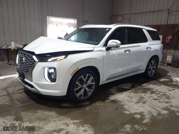 2022 Hyundai Palisade Ultimate Calligraphy with VIN KM8R5DHE4NU460659, listed as a IAAI auction lot 41639293 with 55,726 mi miles. Bid and sale history available at carsss.com. Image 2.