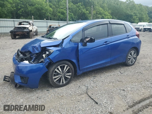 2016 Honda Fit EX with VIN JHMGK5H7XGX041744, listed as a Copart auction lot 60459835 with 76,698 mi miles and Salvage title. Bid and sale history available at DreamBid. Image 1.