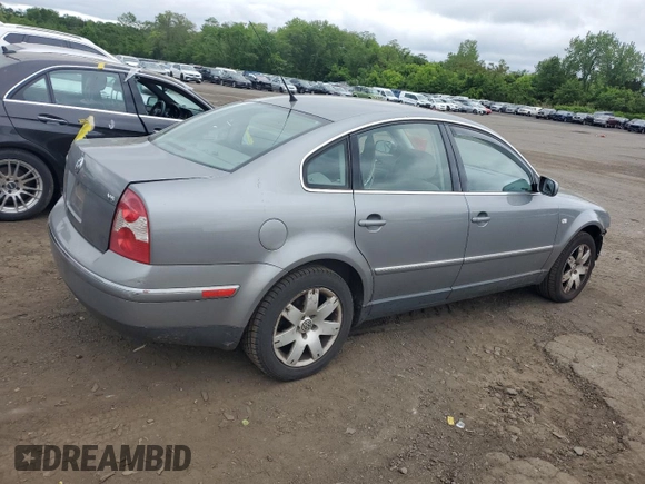 2003 Volkswagen Passat GLX z VIN WVWRH63B73P271889, wystawiony jako Copart lot #57166465 z przebiegiem 56 457 mil mil oraz Szkoda całkowita • Salvage title. Historia ofert i sprzedaży dostępna na DreamBid. Obrazek 3.