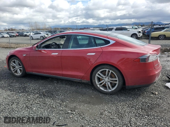 2013 Tesla Model S with VIN 5YJSA1CN9DFP19743, listed as a Copart auction lot 49555255 with 0 mi miles and Salvage Title. Bid and sale history available at carsss.com. Image 2.
