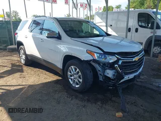 2018 Chevrolet Traverse LT Cloth z VIN 1GNEVGKWXJJ270664, wystawiony jako IAAI lot #42176492 z przebiegiem 73 534 mil mil oraz . Historia ofert i sprzedaży dostępna na DreamBid. Obrazek 1.