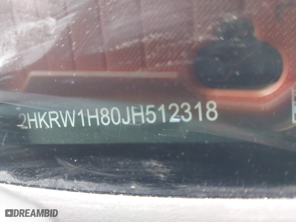2018 Honda CR-V EX-L with VIN 2HKRW1H80JH512318, listed as a IAAI auction lot 41588393 with 66,593 mi miles. Bid and sale history available at carsss.com. Image 9.
