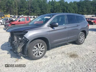 2019 Honda Pilot EX-L with VIN 5FNYF5H50KB034846, listed as a Copart auction lot 63022845 with 56,241 mi miles and Salvage title. Bid and sale history available at DreamBid. Image 1.