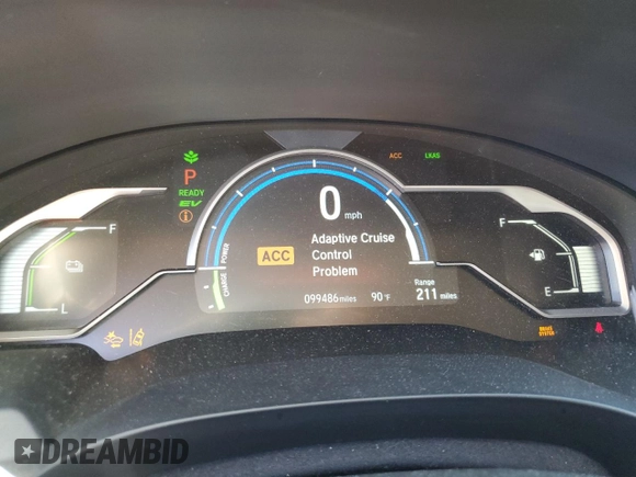 2018 Honda Clarity Plug-In Hybrid with VIN JHMZC5F11JC013897, listed as a Copart auction lot 68315094 with 99,486 mi miles and Salvage Title. Bid and sale history available at carsss.com. Image 9.
