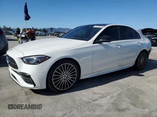 2025 Mercedes-Benz C 300 with VIN W1KAF4GB8SR241634, listed as a Copart auction lot 49716935 with 2,454 mi miles and Salvage title. Bid and sale history available at DreamBid. Image 1.