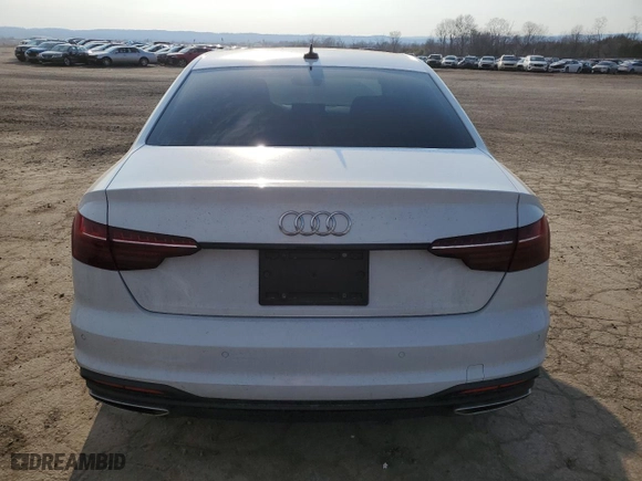 2021 Audi A4 Sedan S line Premium Plus with VIN WAUEAAF40MN003702, listed as a Copart auction lot 47108135 with 0 mi miles and Salvage Title. Bid and sale history available at carsss.com. Image 6.