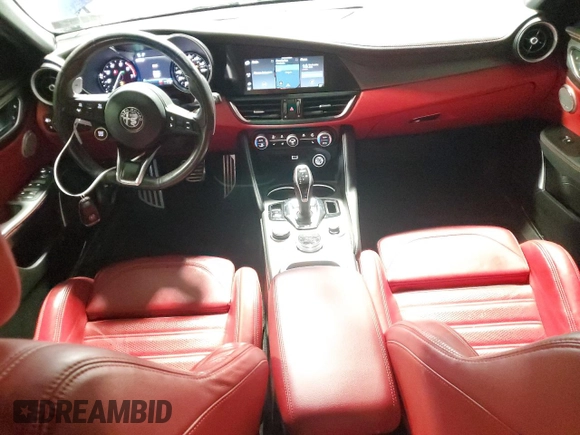 2020 Alfa Romeo Giulia Ti Sport with VIN ZARFAMBN2L7626139, listed as a Copart auction lot 60708035 with 65,270 mi miles and Salvage title. Bid and sale history available at DreamBid. Image 8.