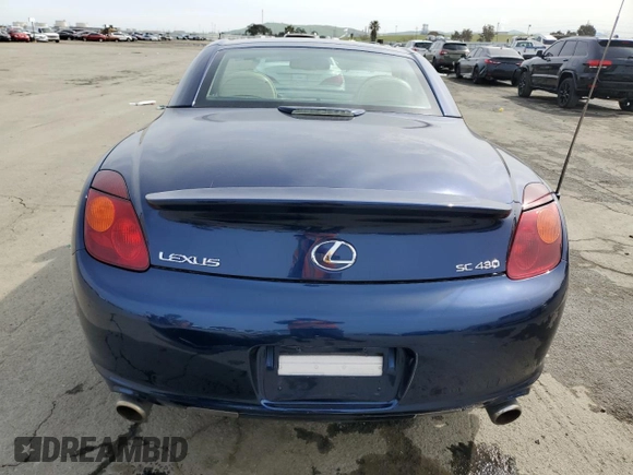 2004 Lexus SC 430 z VIN JTHFN48Y340056595, wystawiony jako Copart lot #49441915 z przebiegiem 111 075 mil mil oraz Szkoda całkowita • Salvage title. Historia ofert i sprzedaży dostępna na DreamBid. Obrazek 6.