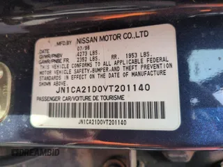 1997 Nissan Maxima GXE with VIN JN1CA21D0VT201140, listed as a Copart auction lot 52230495 with 286,440 mi miles and Clean title. Bid and sale history available at DreamBid. Image 13.